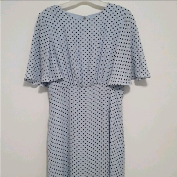 NWT Who What Wear Flutter-Sleeve Polka Dot Dress - Picture 5 of 7